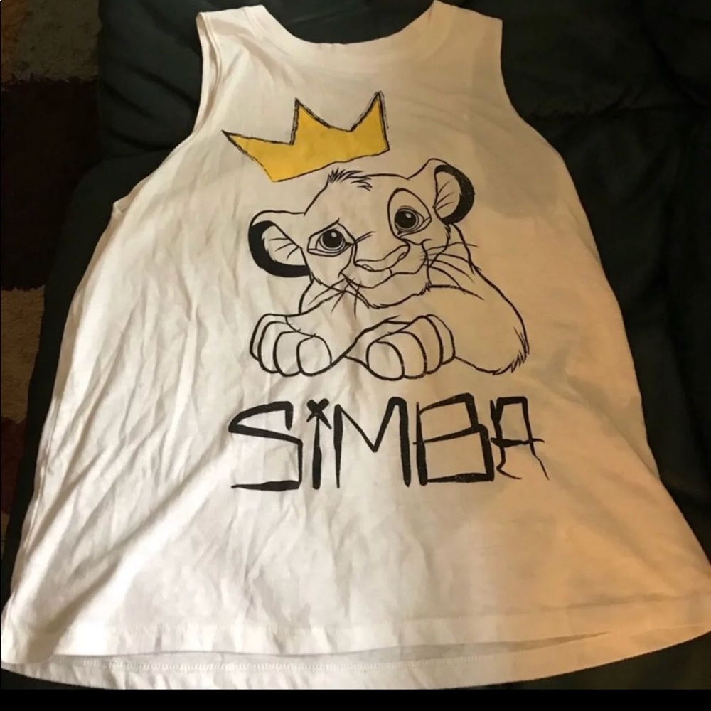 Simba White Muscle Tank